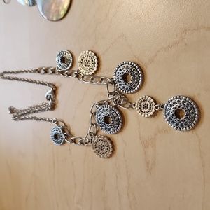 NWT Gold and silver looking coin necklace